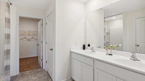 Primary bathroom with double vanity