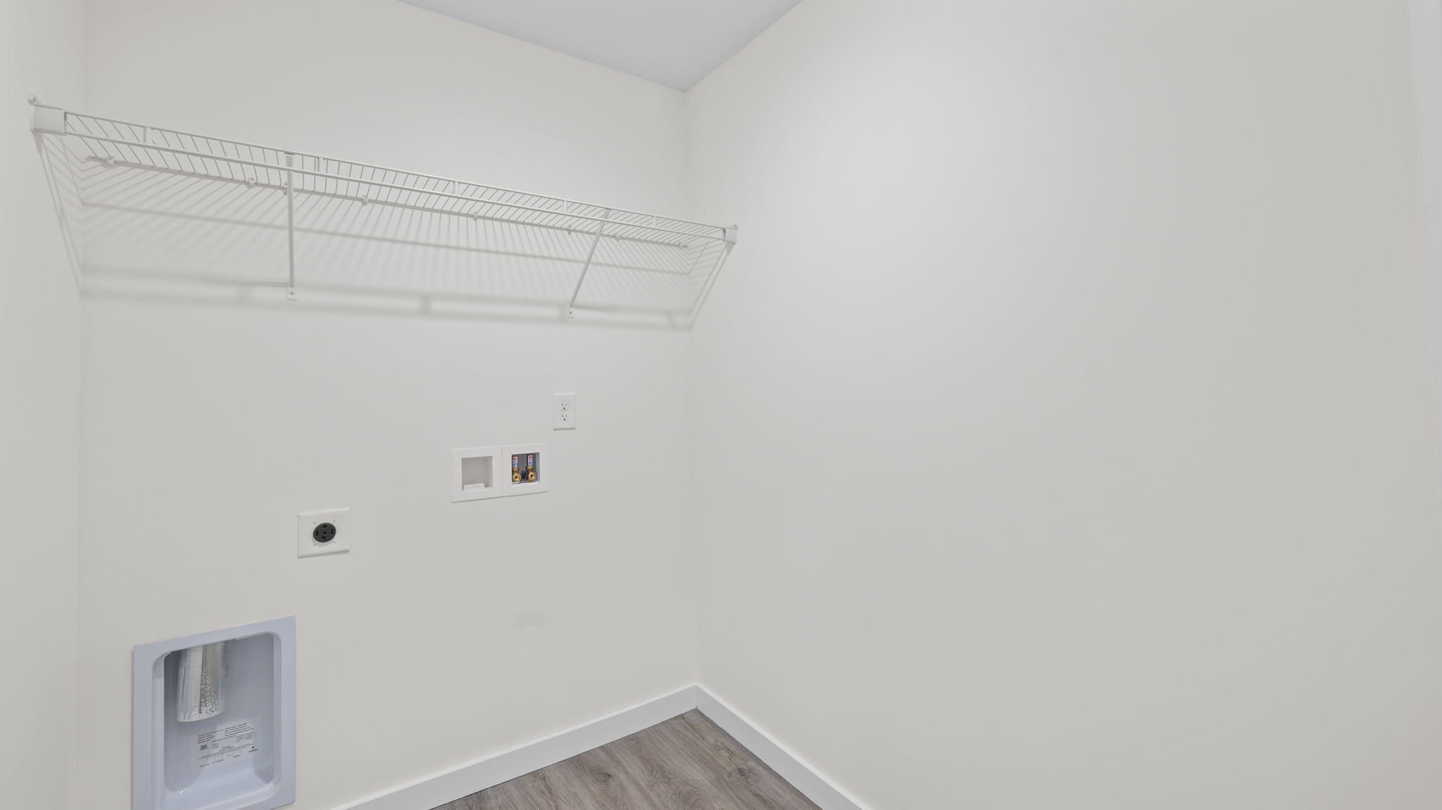 laundry with shelving