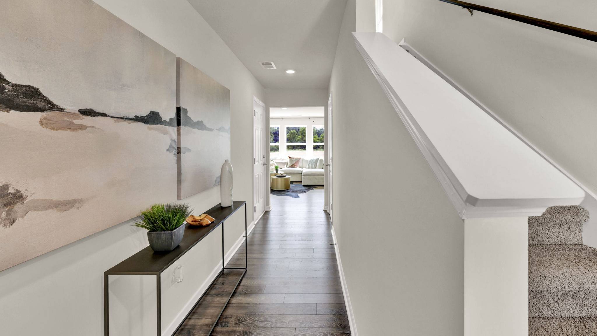 foyer area with stairs on right