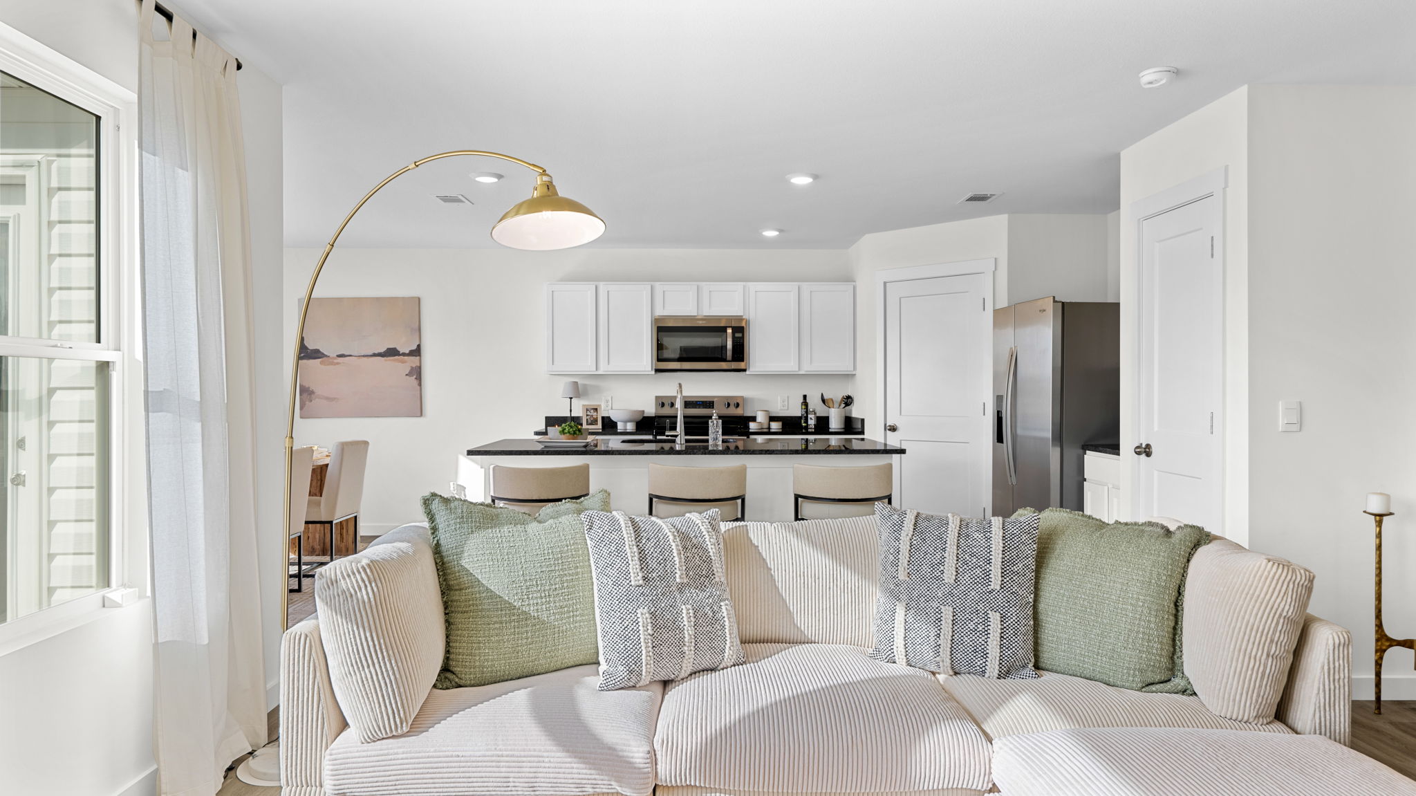 open concept living room/ kitchen