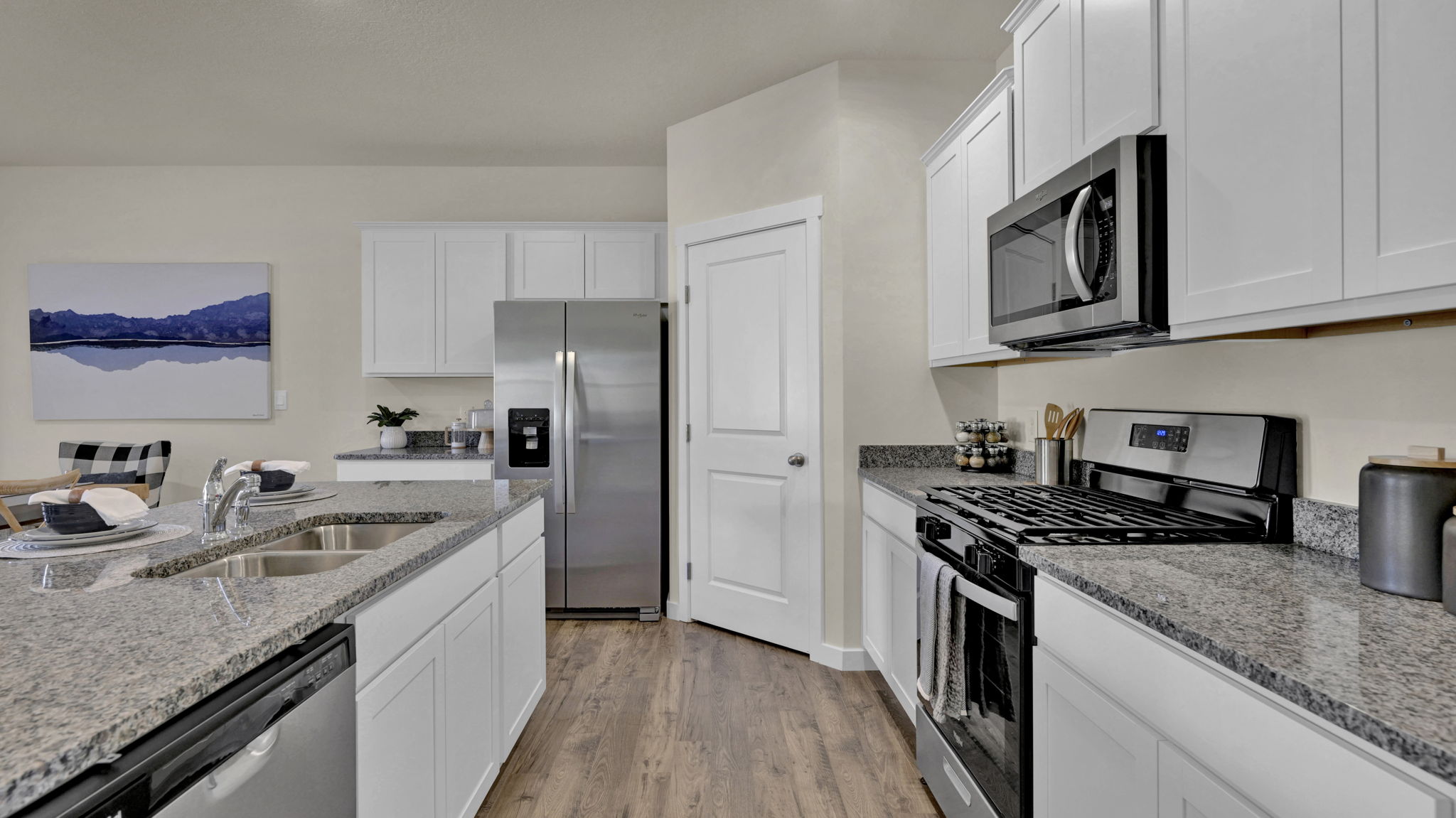 Kitchen with granite countertop
