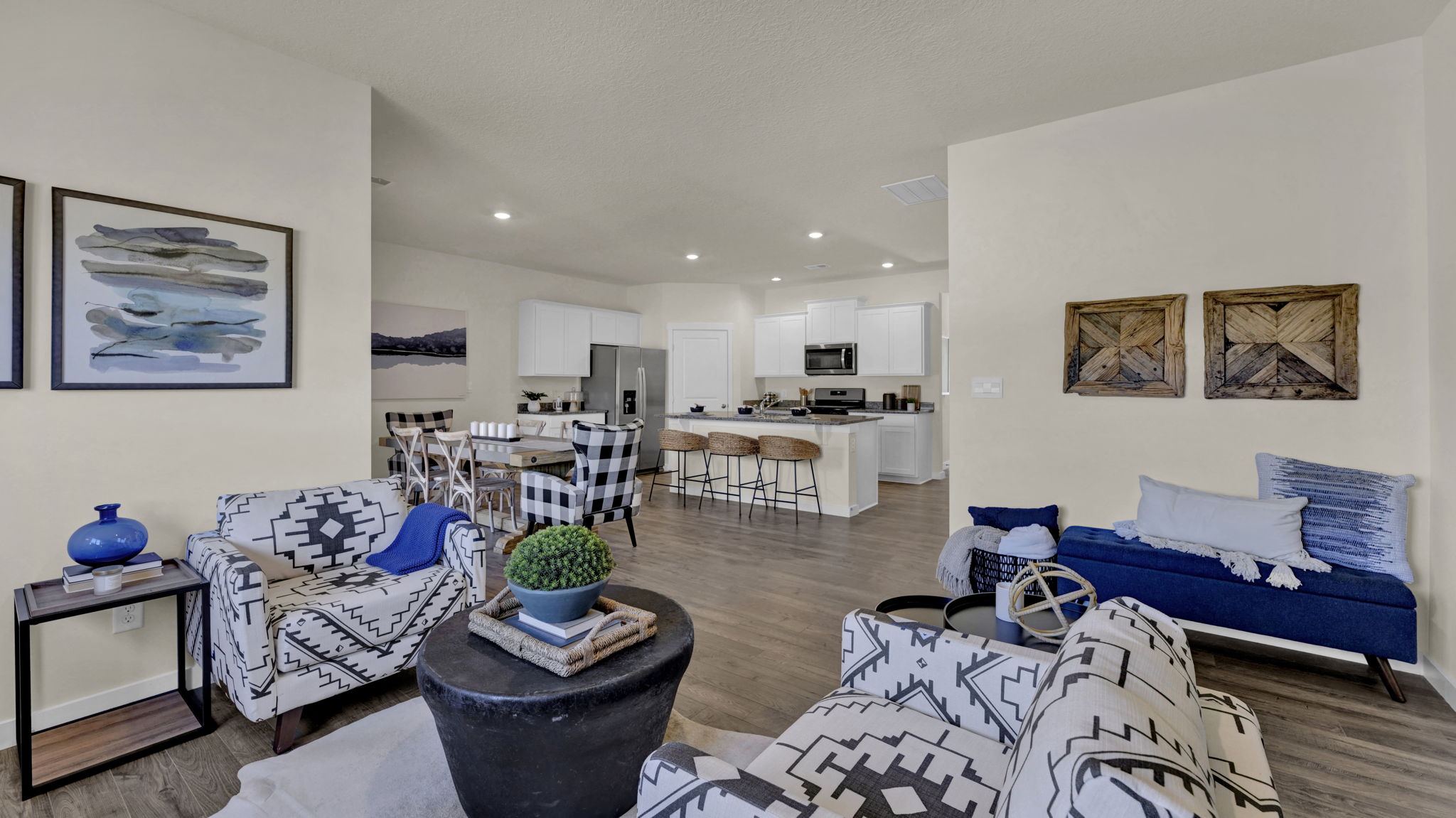 Living area off kitchen