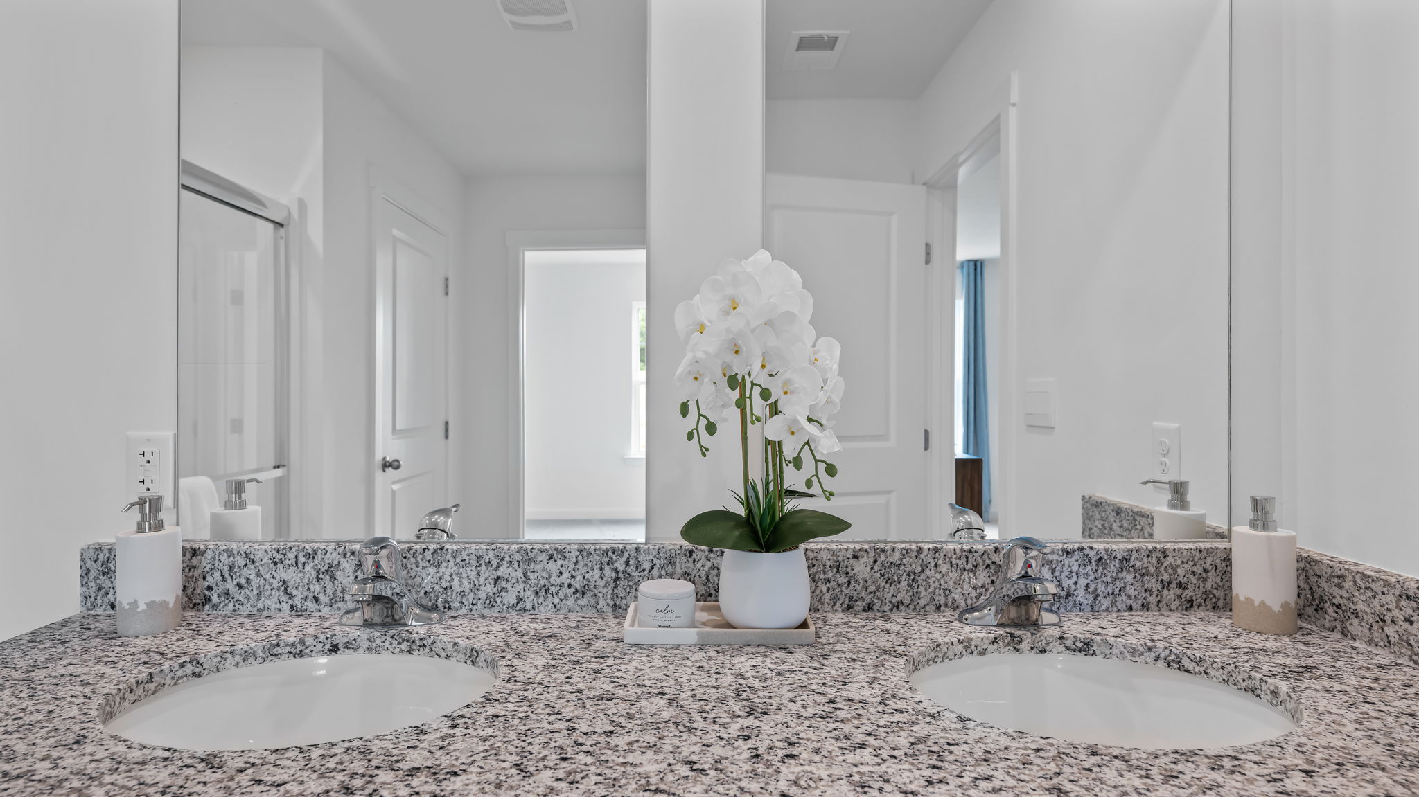 Primary bathroom with double vanity