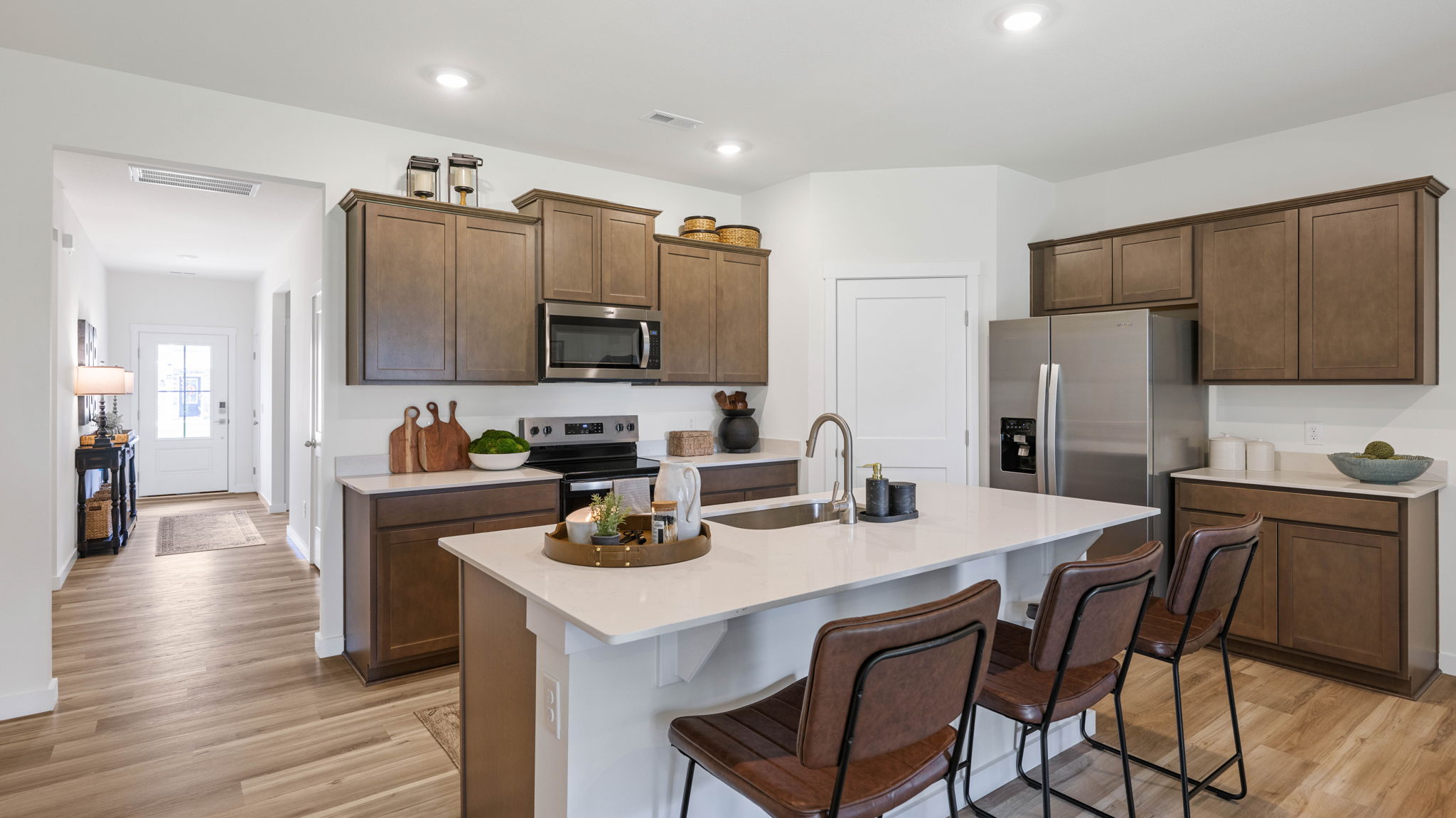 Kitchen with bar seating