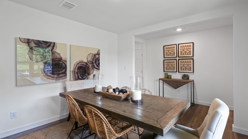 Dining room off entry way of home