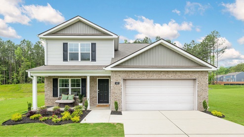 Two story home with two car garage