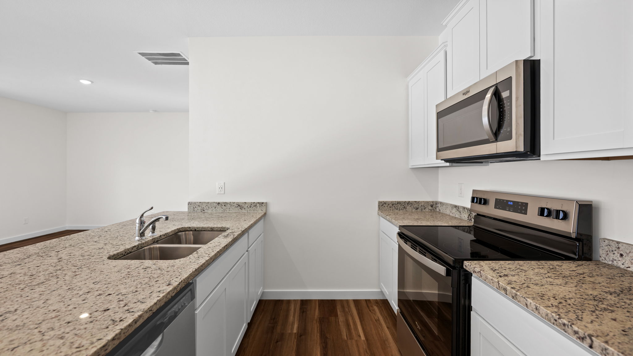 kitchen with stainless appliances and island