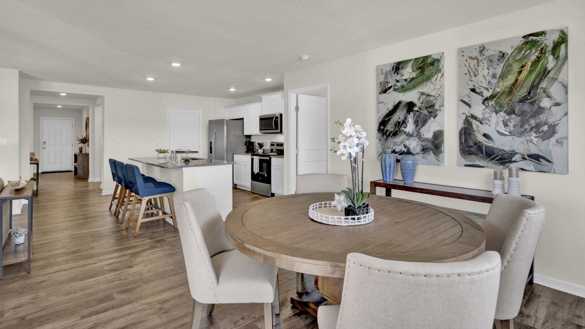 breakfast area is adjacent to the kitchen