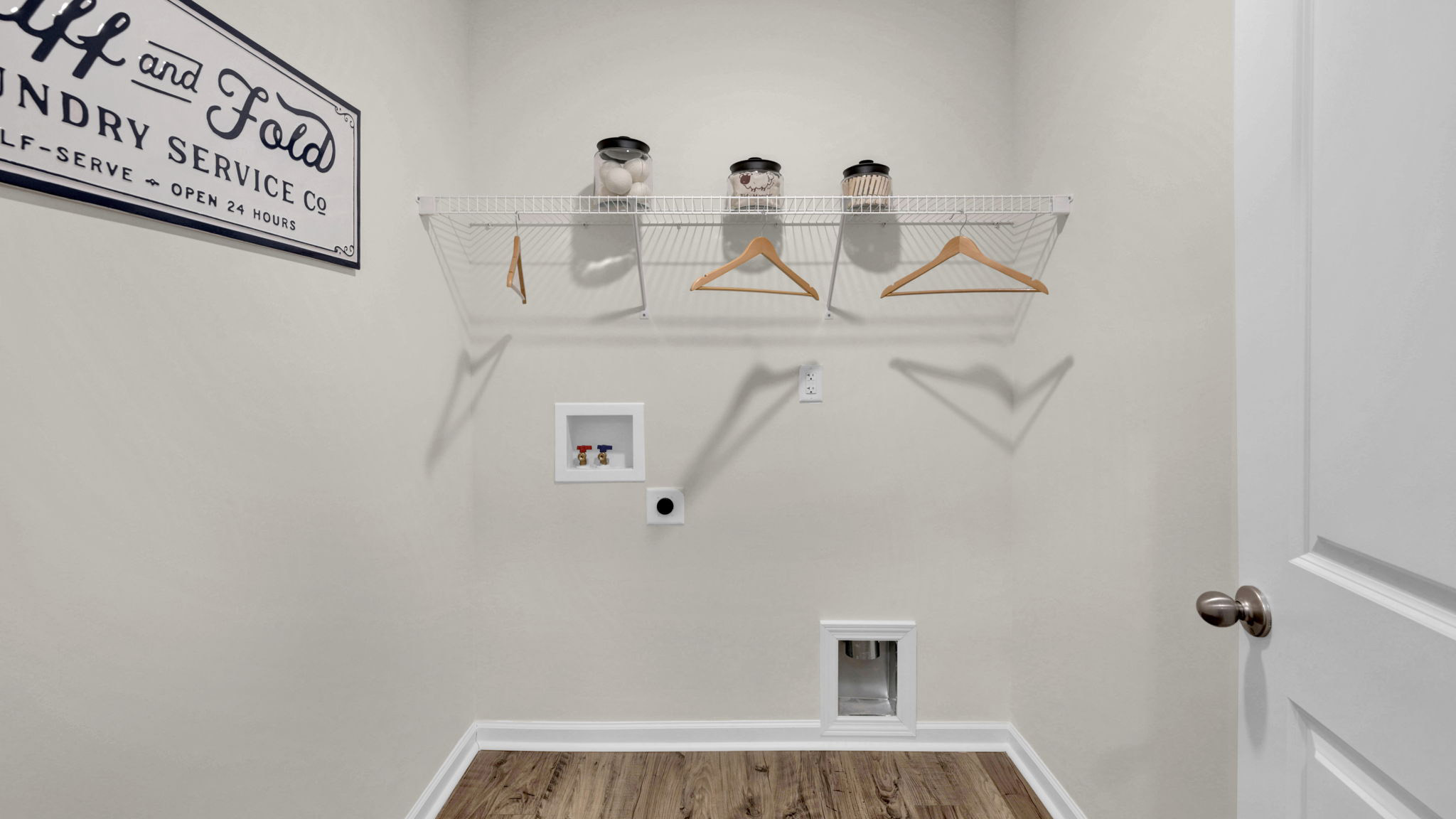 laundry with shelving