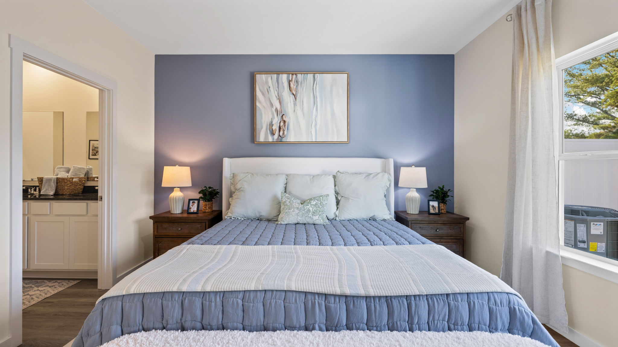 large primary bedroom with en suite