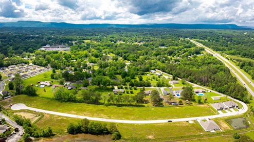 drone photo of cambridge cove development