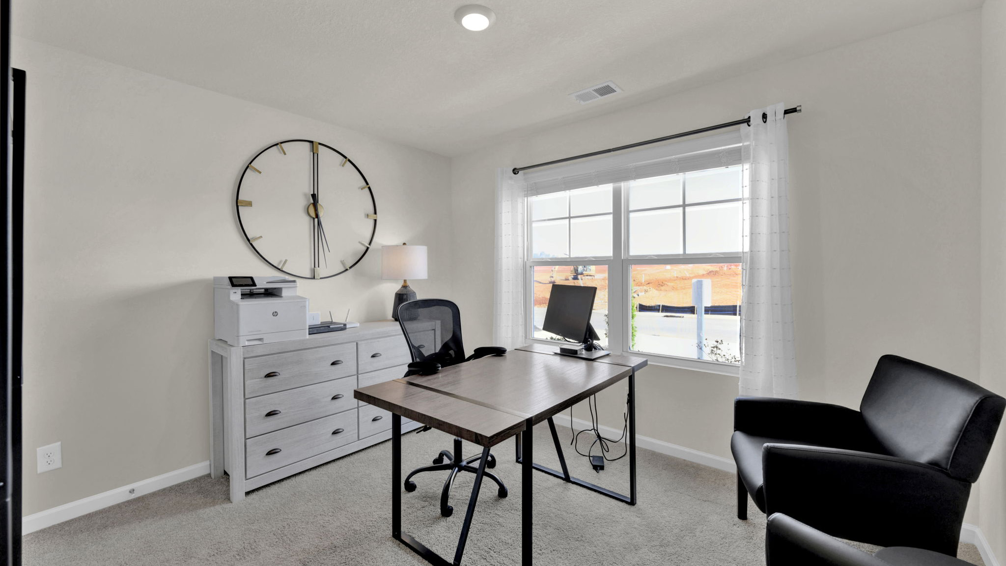 office area with desk and chair
