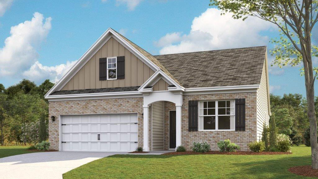 One story home with brick