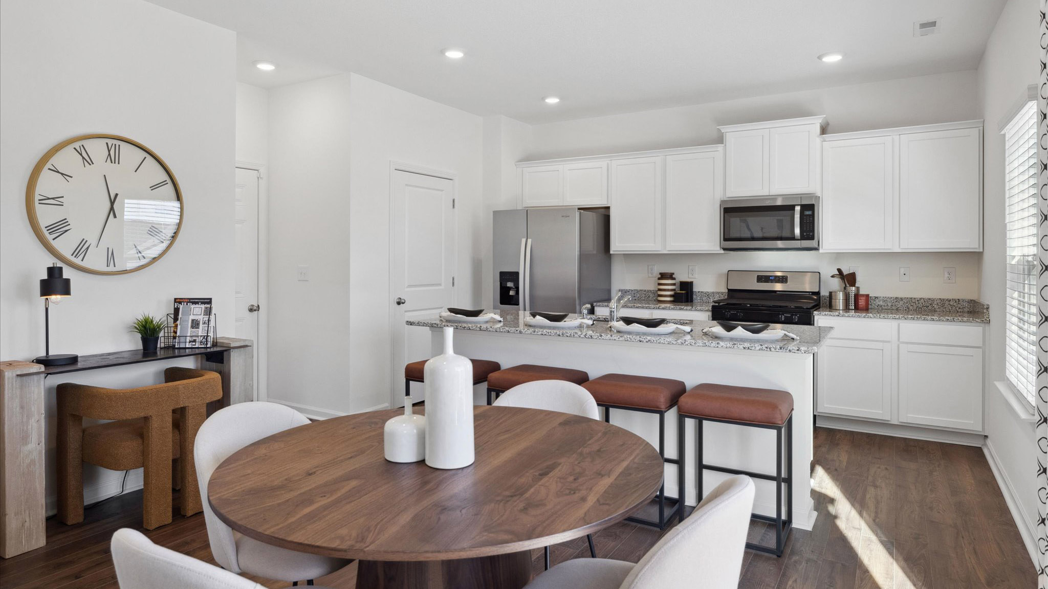 Kitchen with bar seating