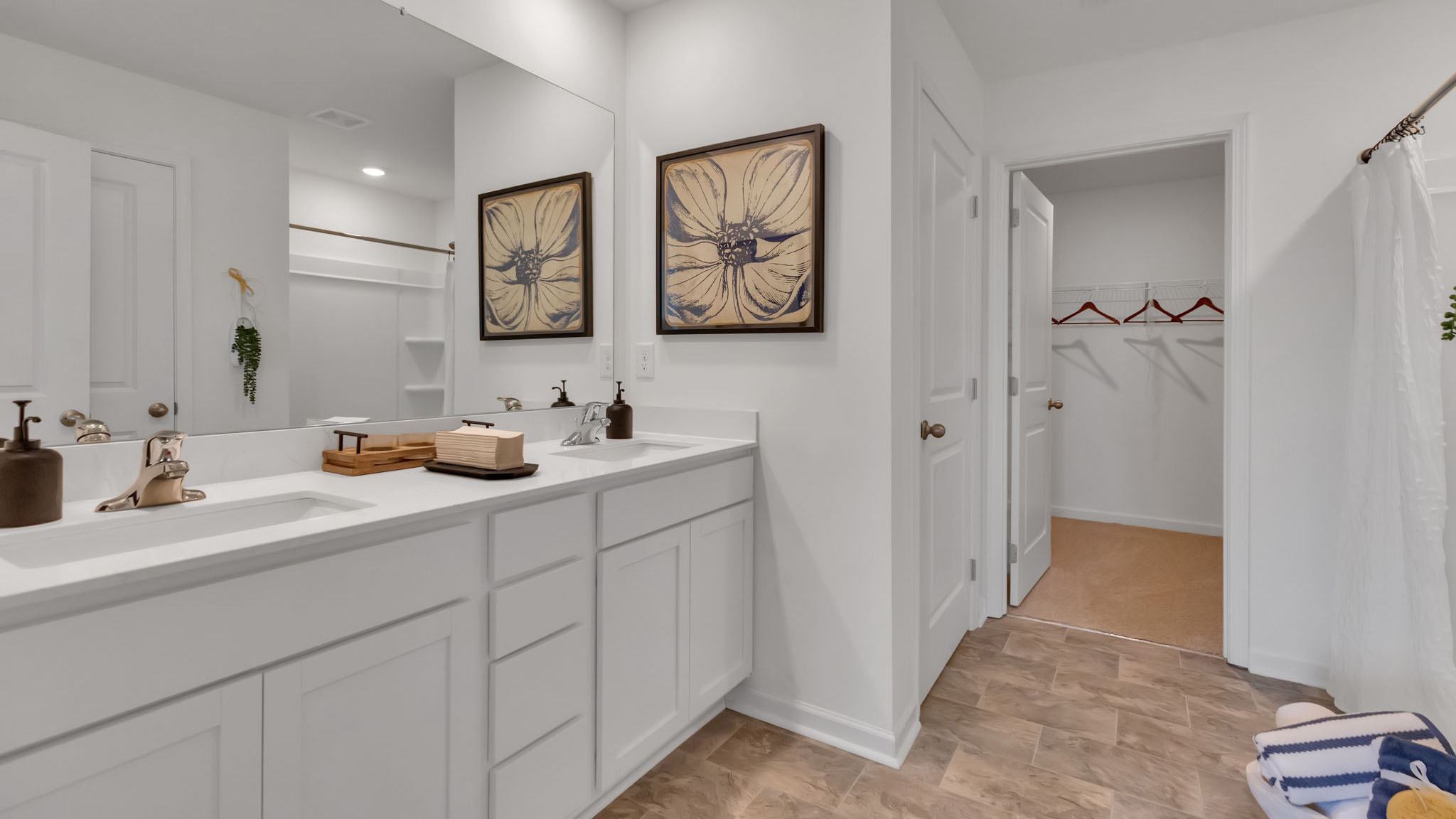 Primary bathroom with closet