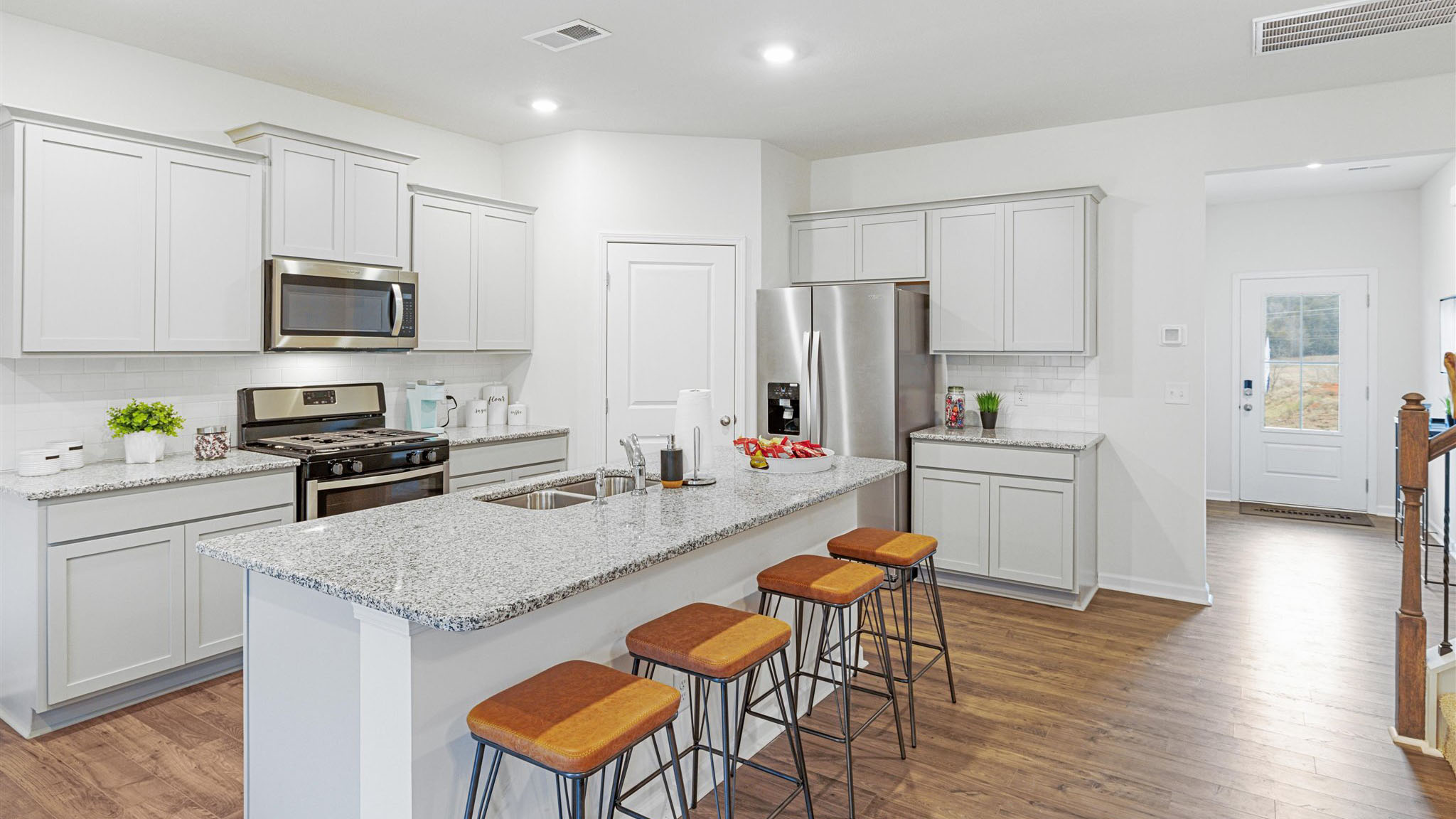 Kitchen with bar seating
