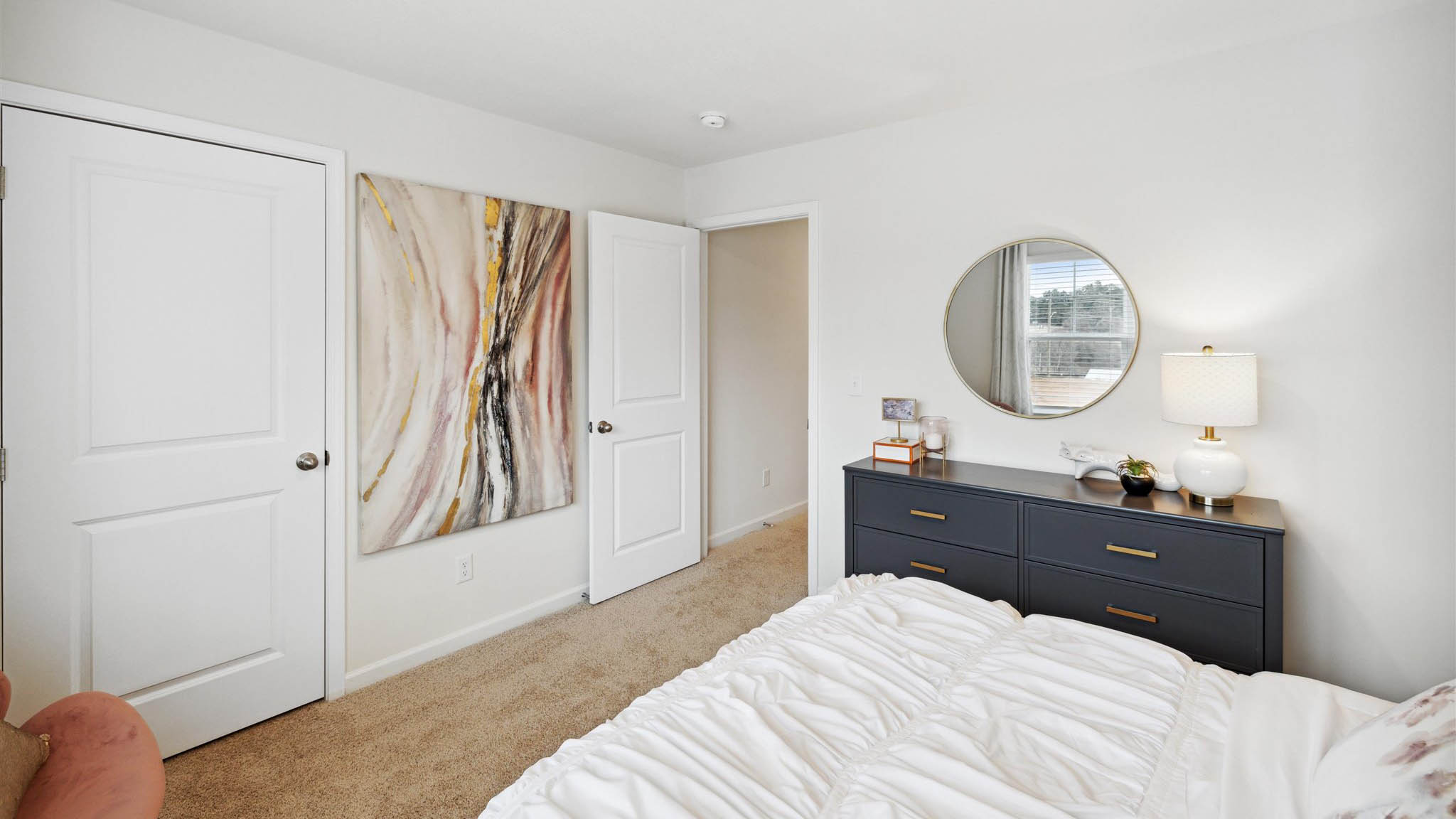 Guest bedroom with closet