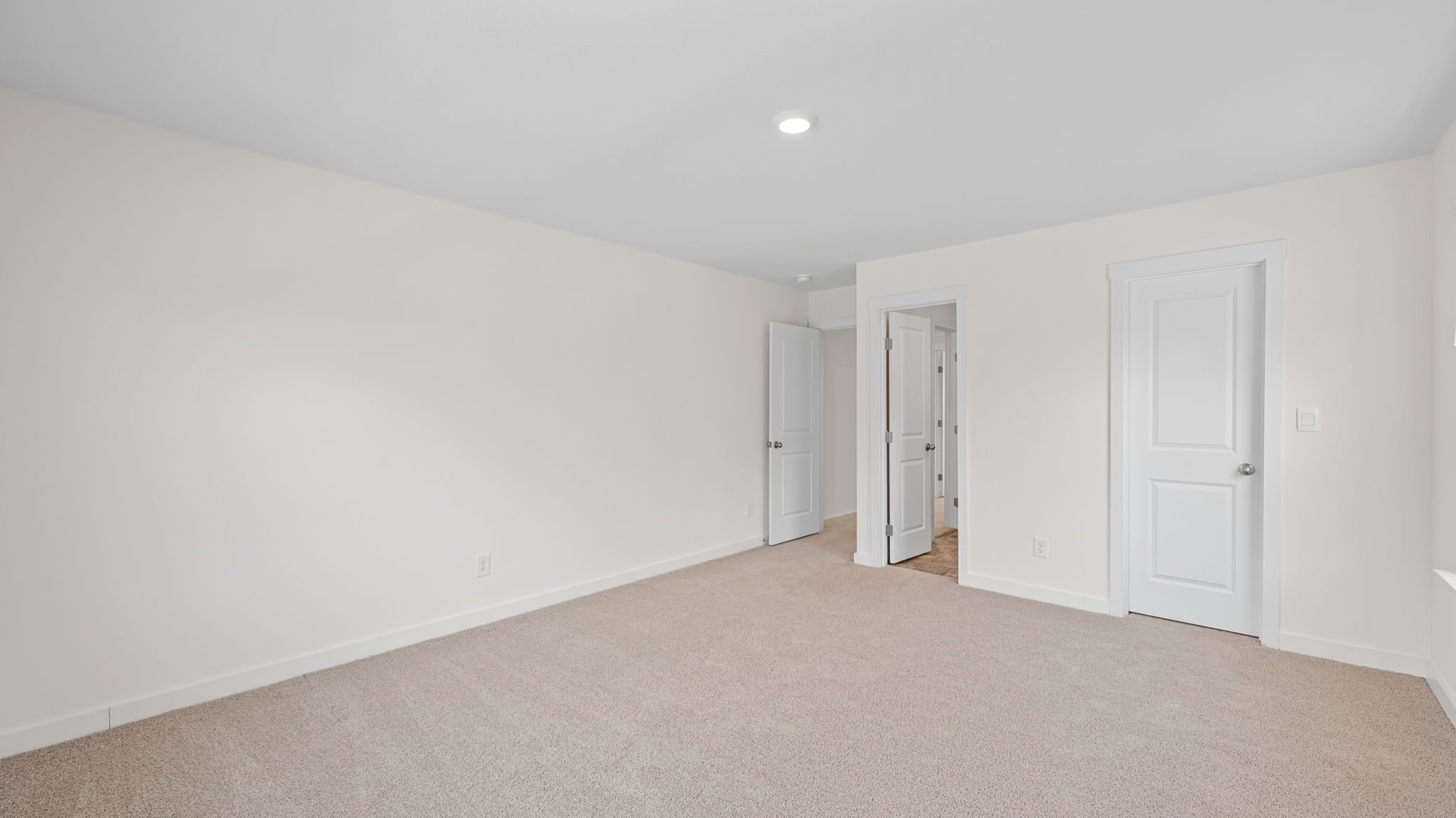 bedroom with open door