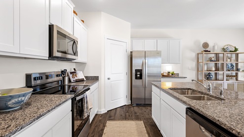 Kitchen with granite countertop