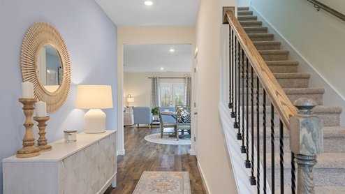 Front entry way of home with closet space
