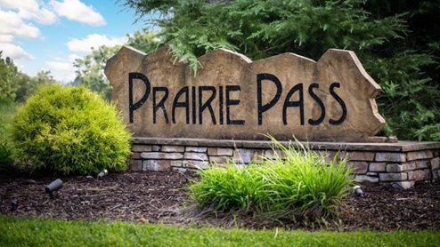 Prairie Pass community entrance sign