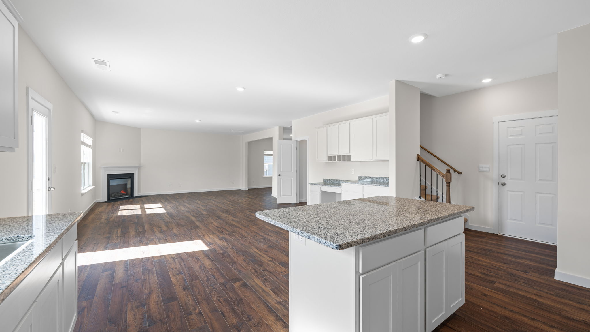 open concept kitchen and dining