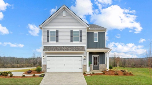Two story home with two car garage