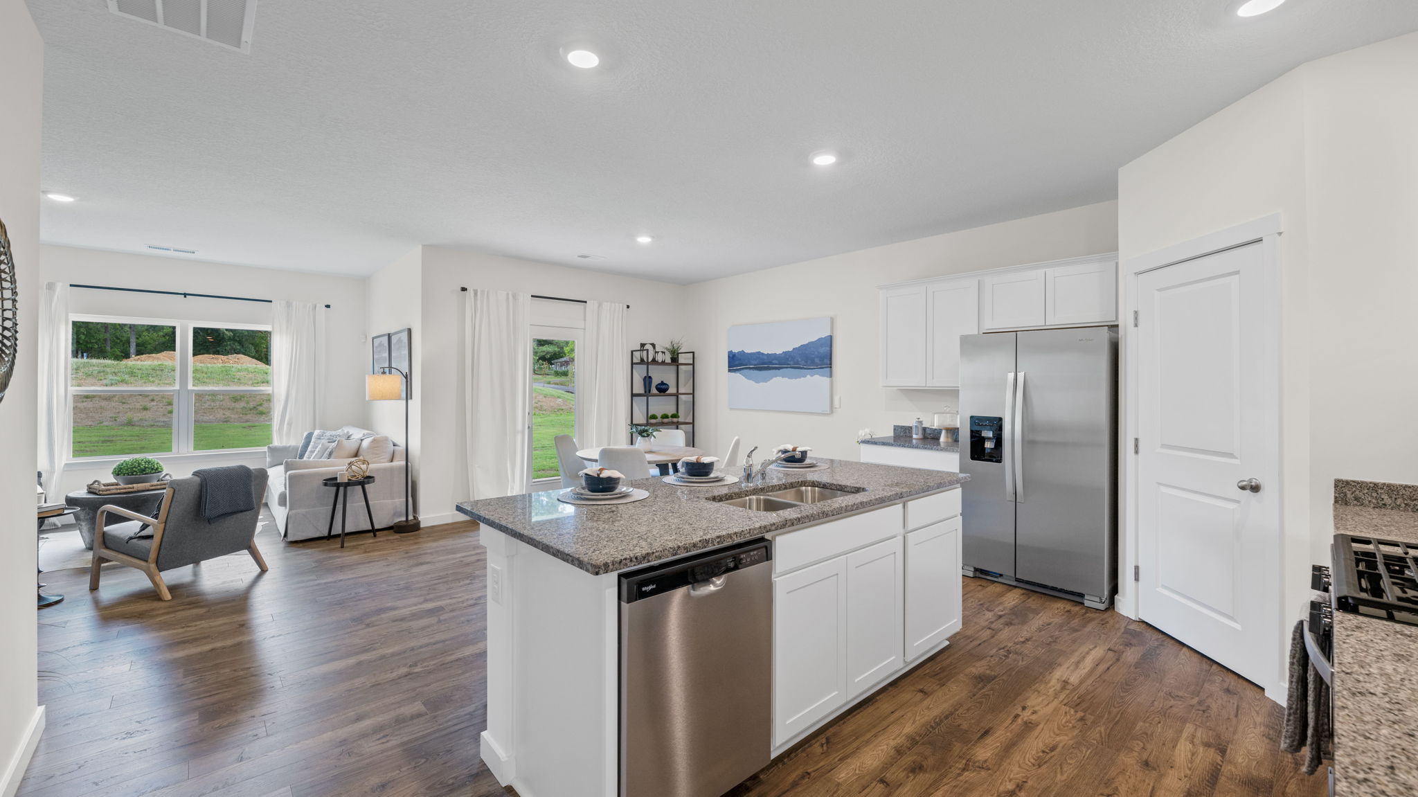 open concept kitchen area