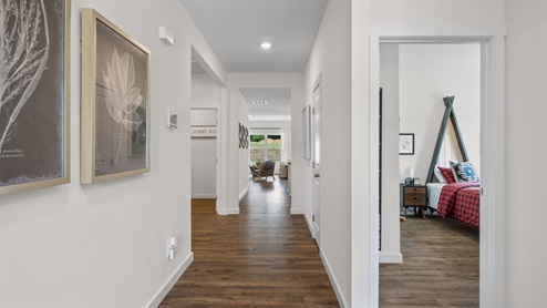 Entryway of home with LVP floor