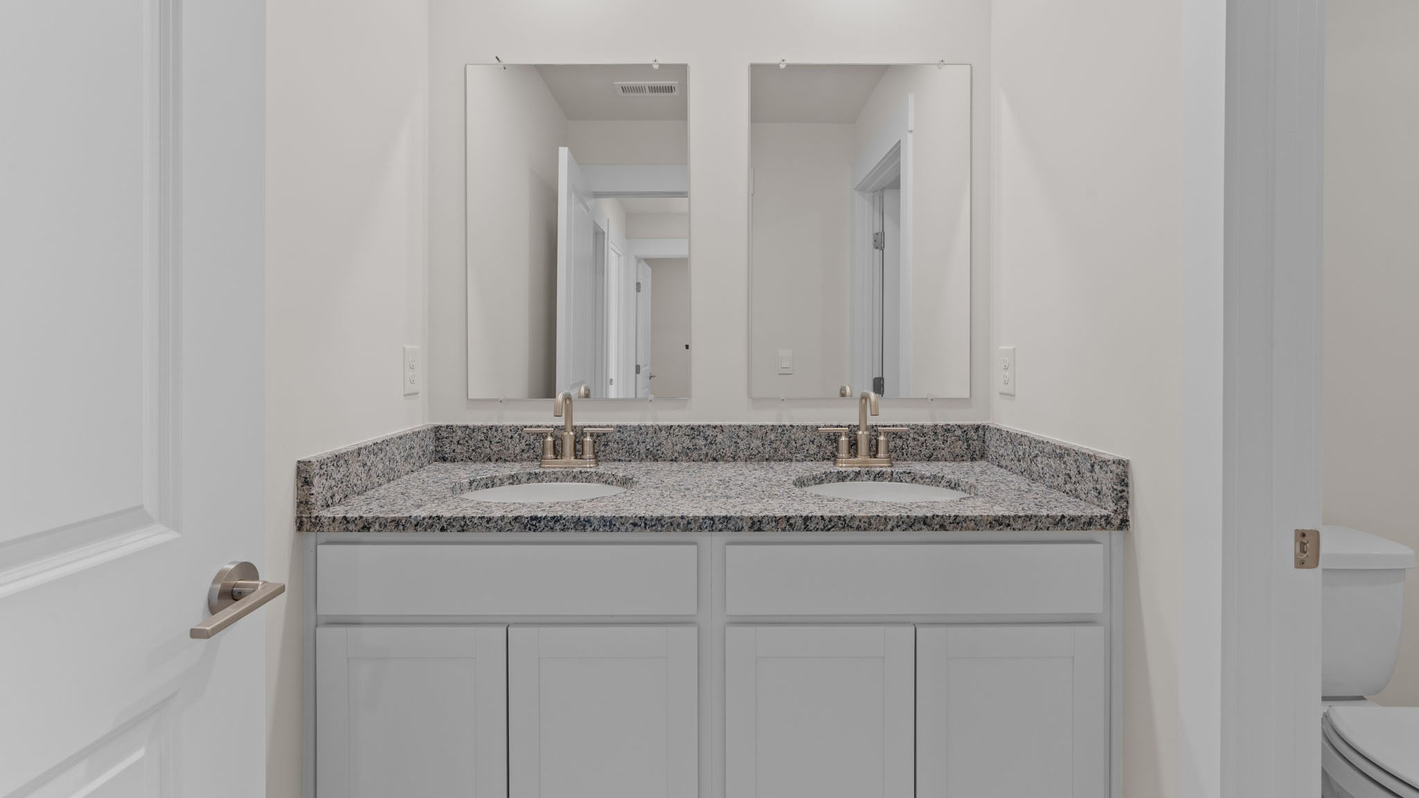 Guest bathroom with double vanity