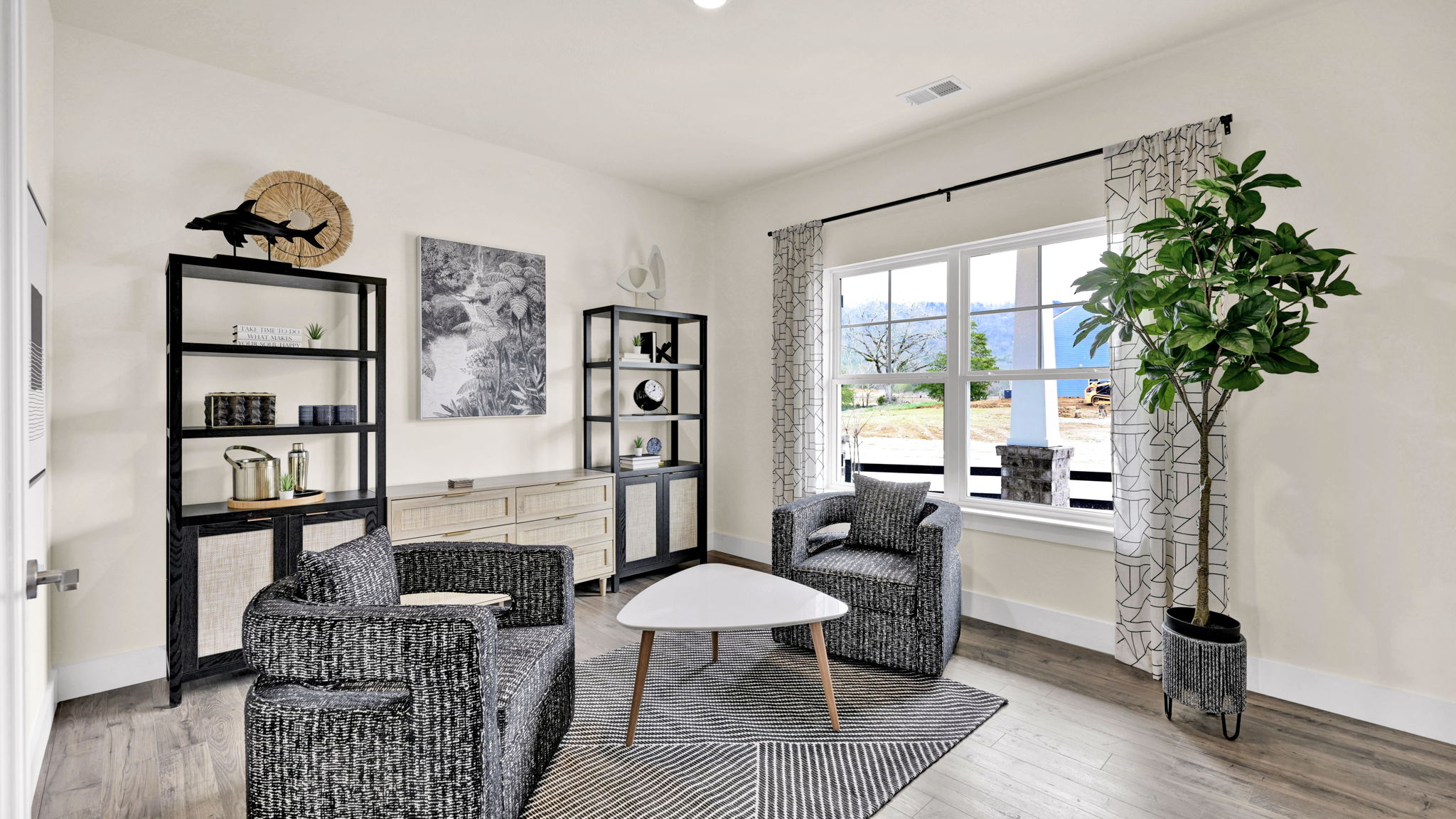 breakfast nook with exterior windows