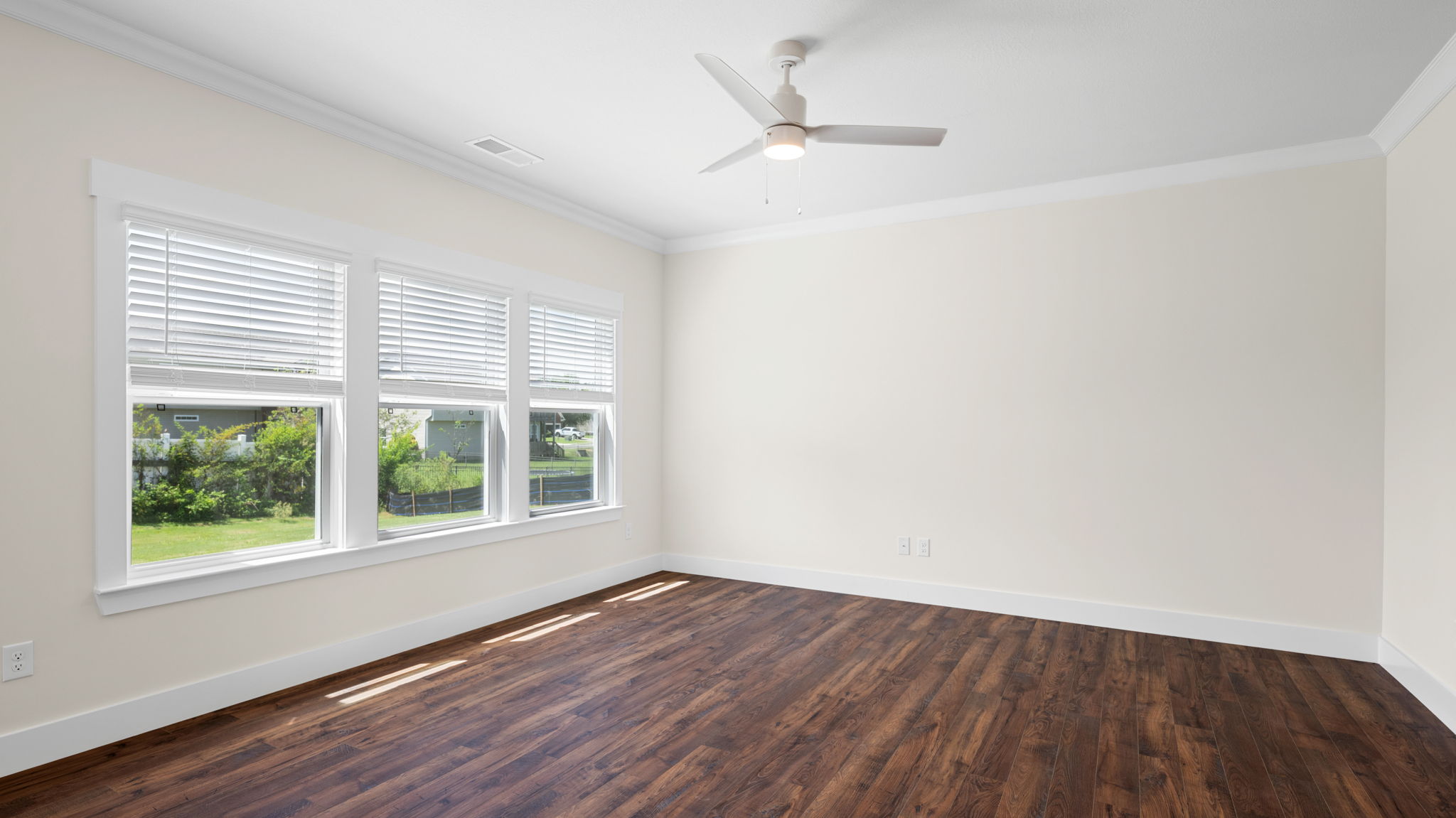 living room with large windows
