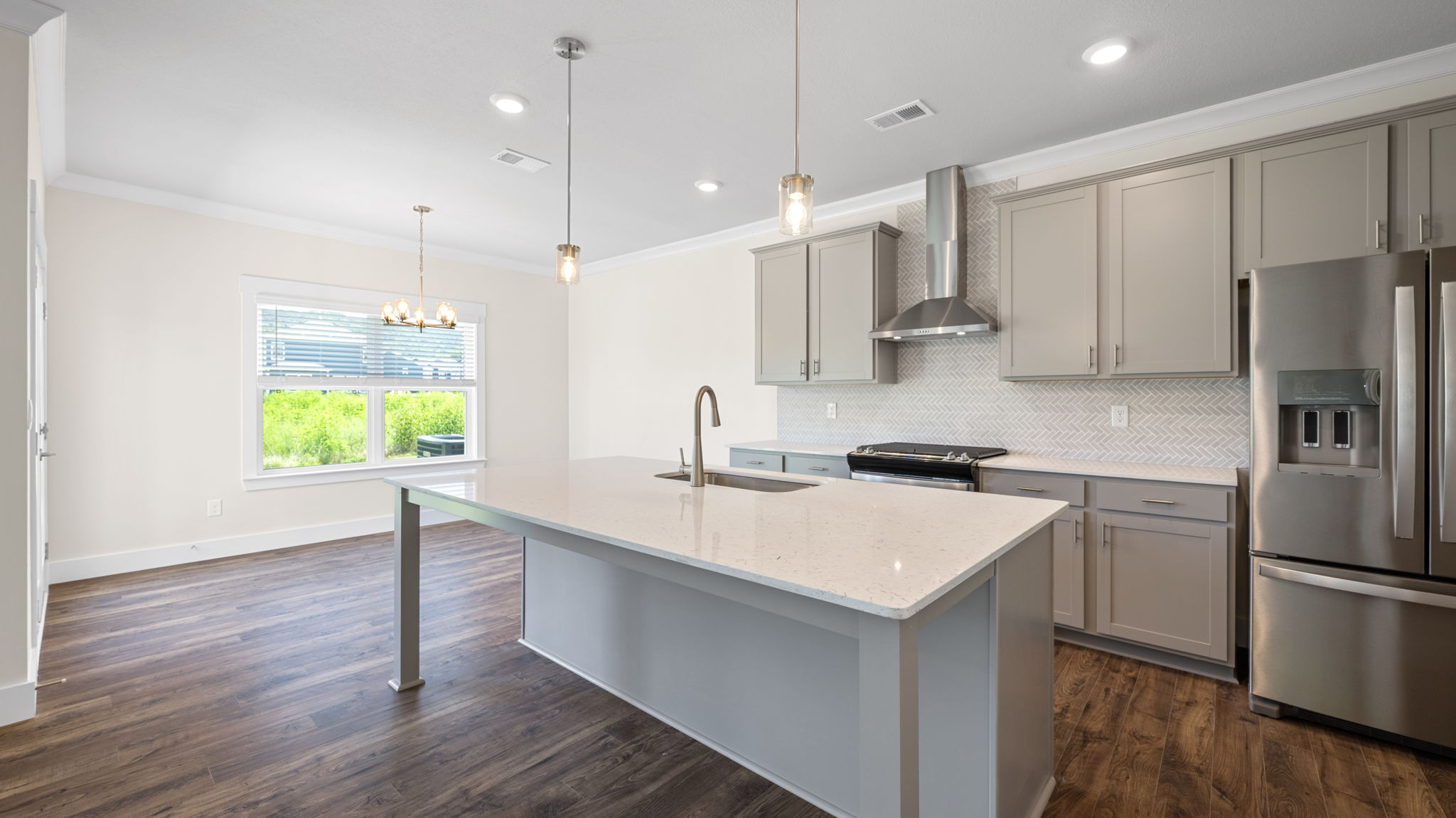 kitchen with large island