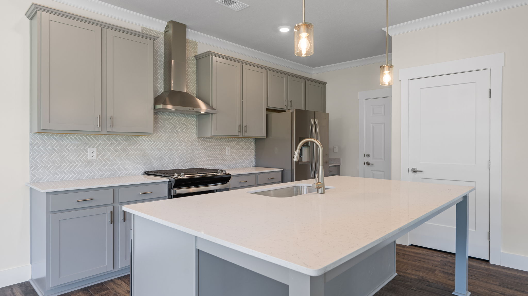 kitchen with large island