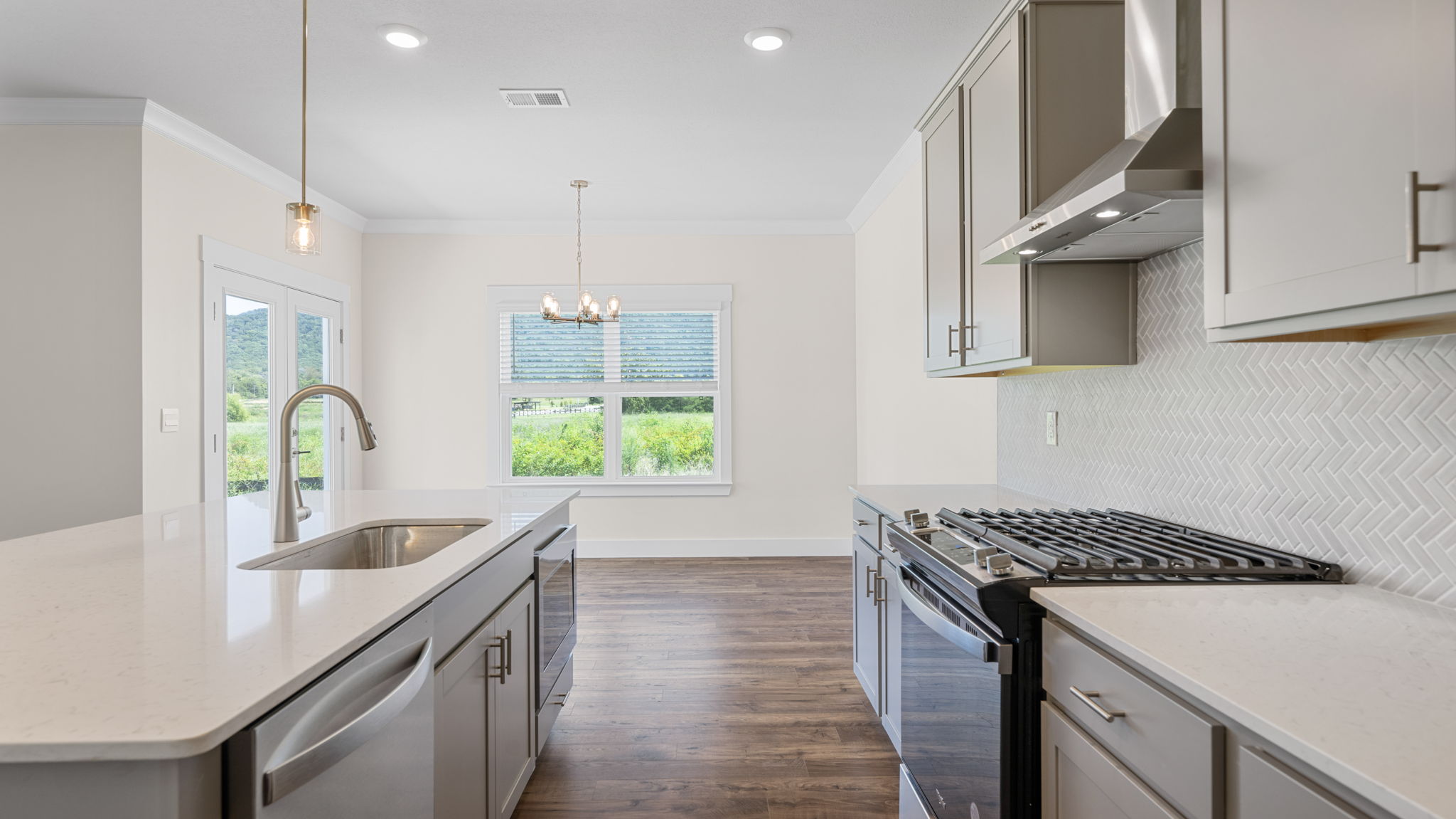 kitchen with large island