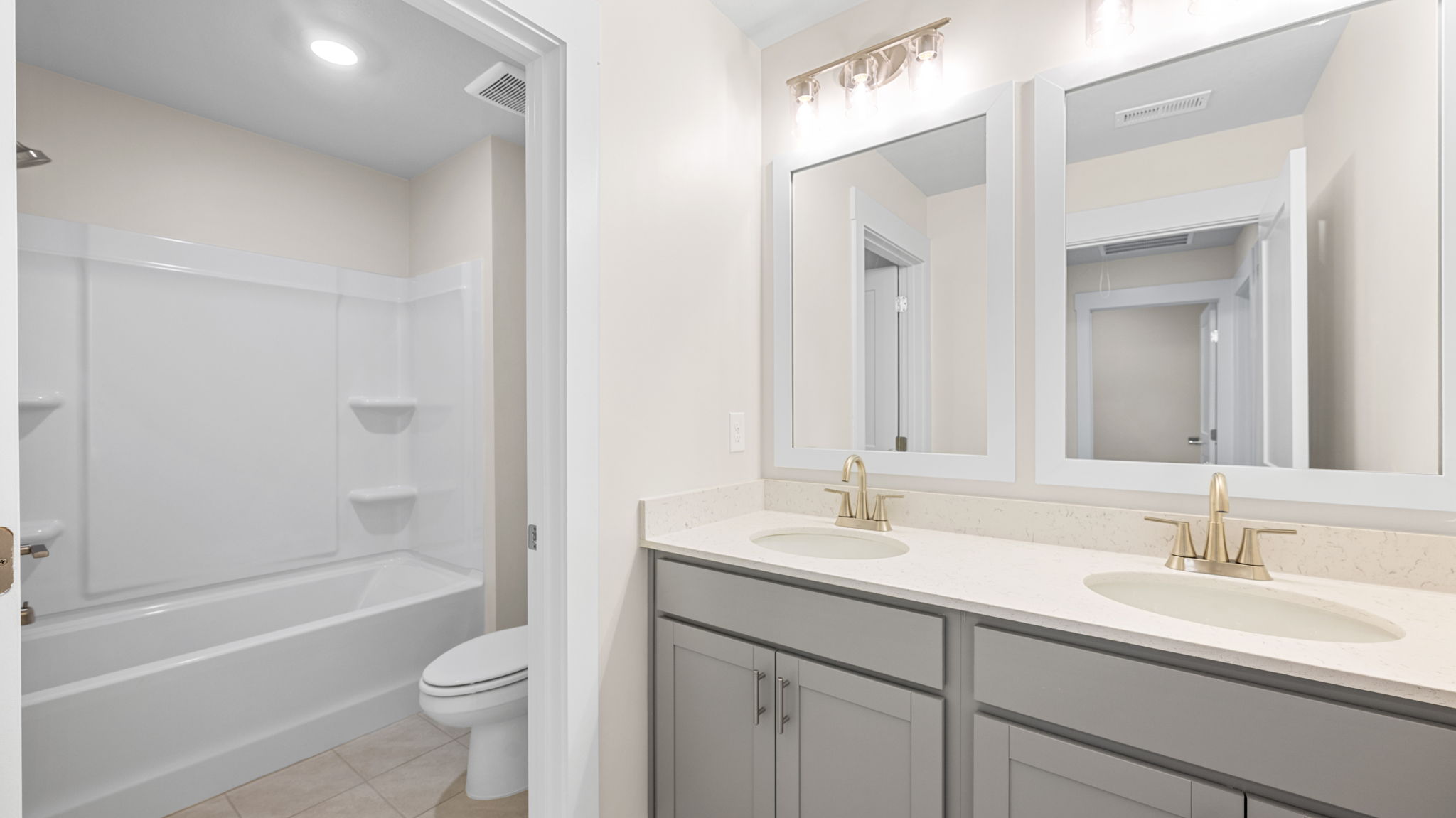 guest room with double vanity
