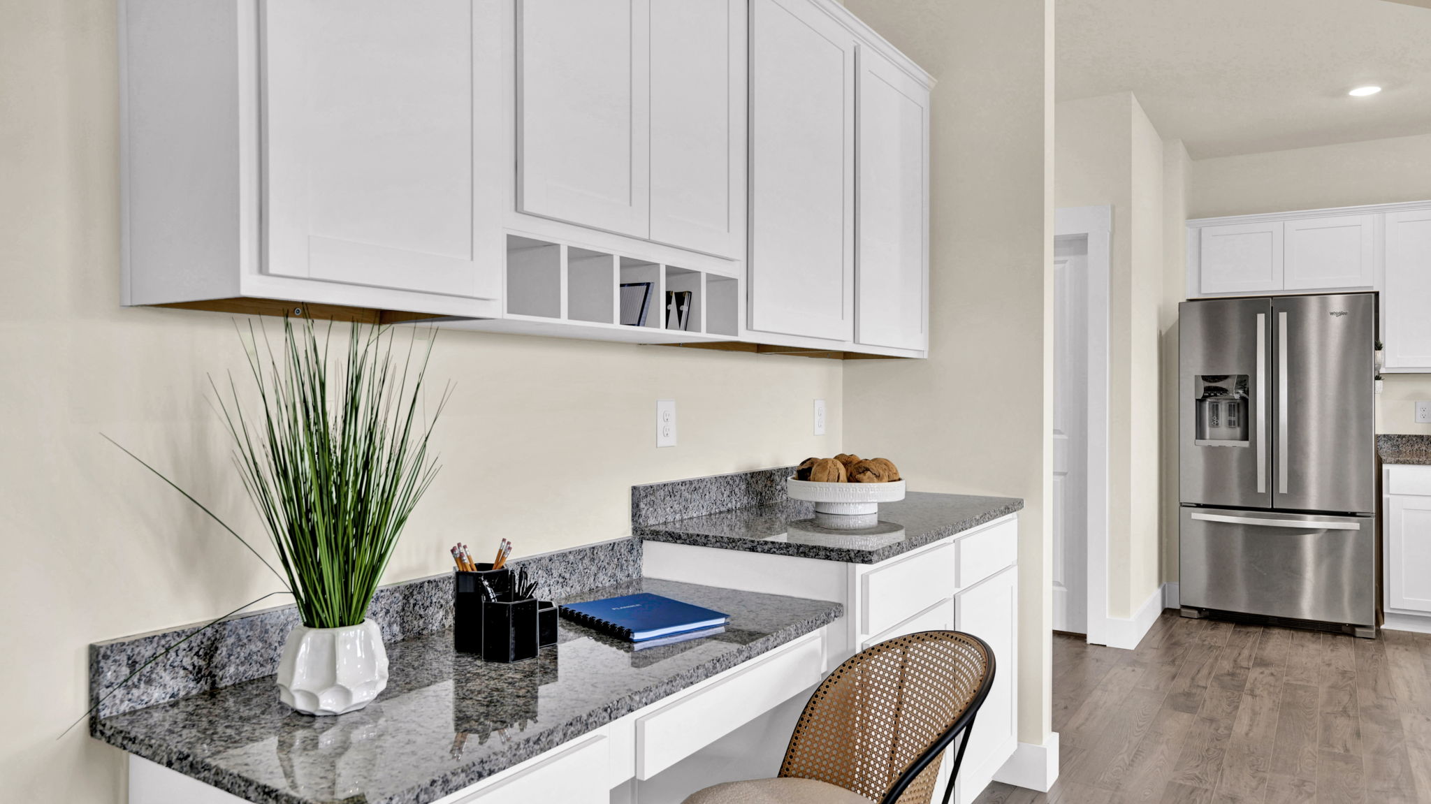 breakfast area with cabinets