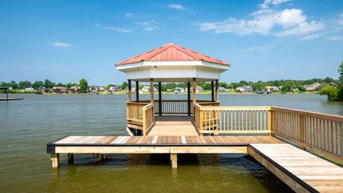 Dock located at rear of community