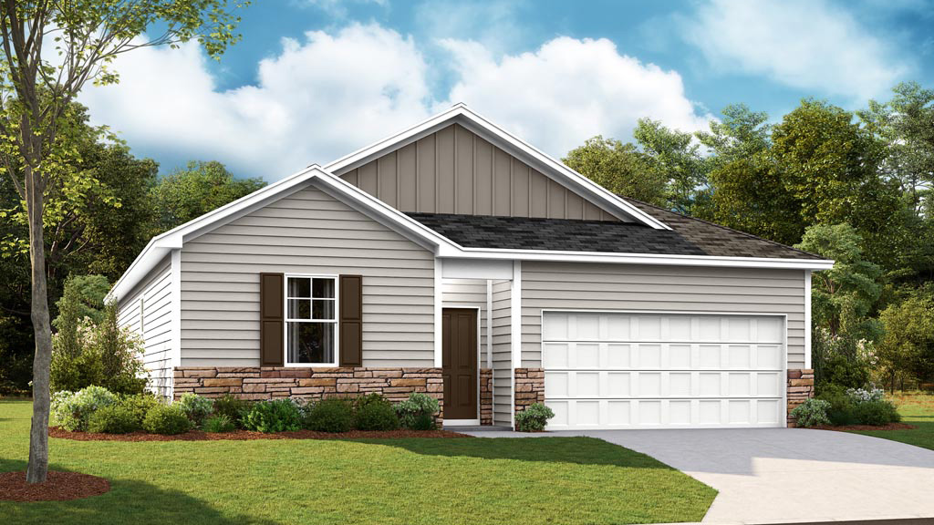 rendering of single story home