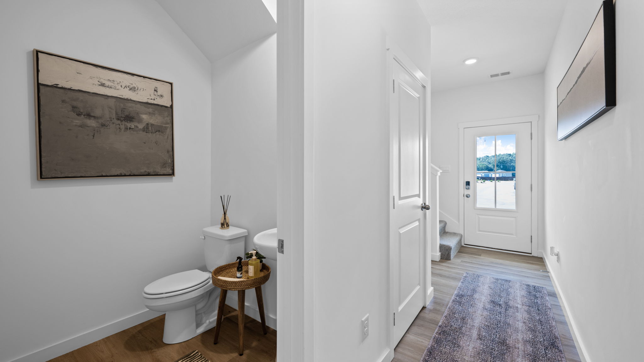 downstairs powder room