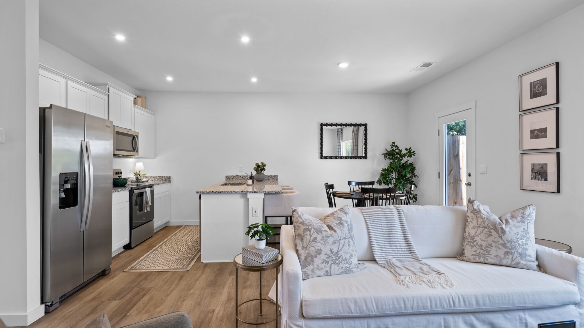 Living room off kitchen
