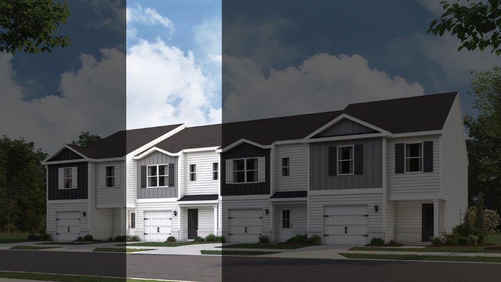 rendering of two story townhome