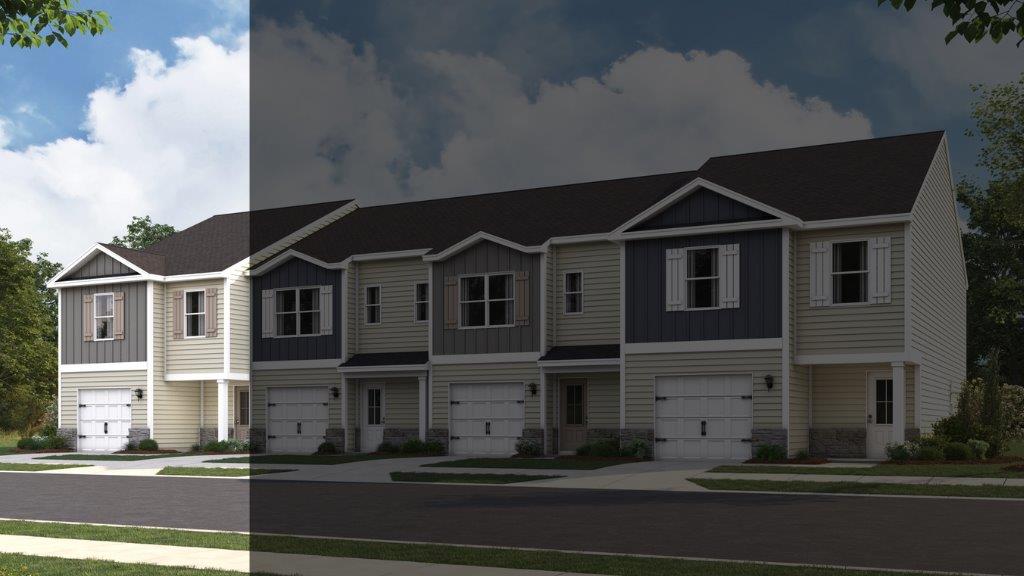 rendering of left unit townhome
