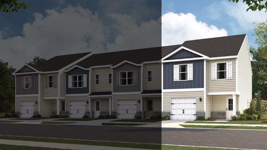 rendering of end unit townhome