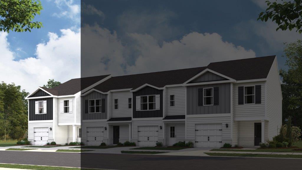 rendering of two story townhome