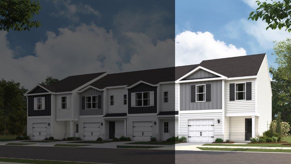 rendering of two story townhome