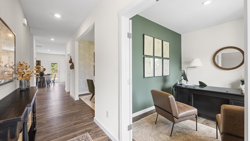 entryway with office to the right