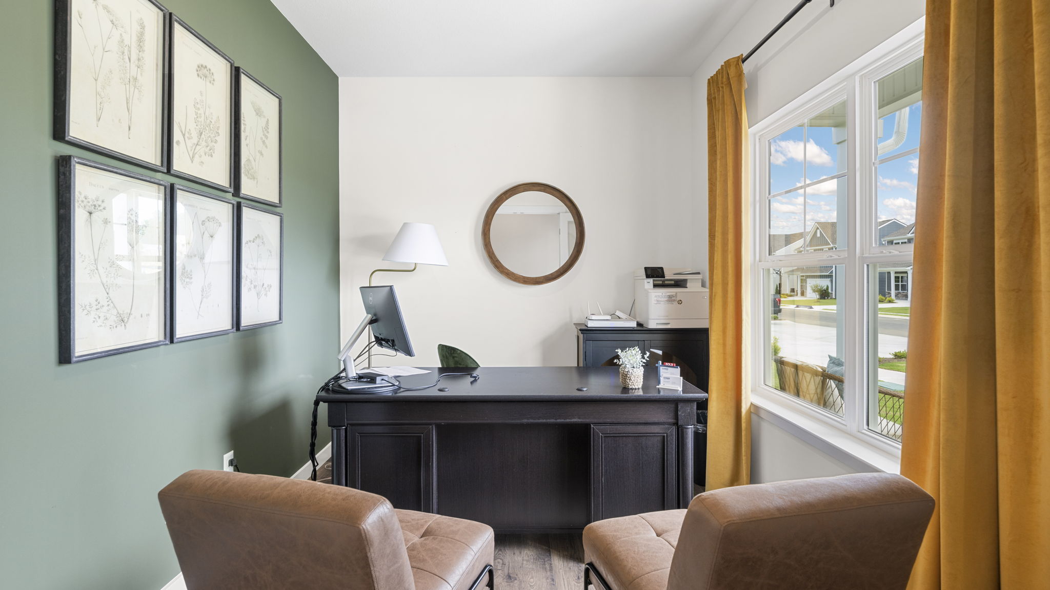 office with double window