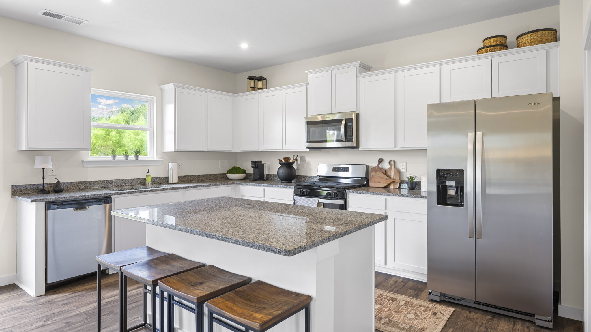 kitchen with large island