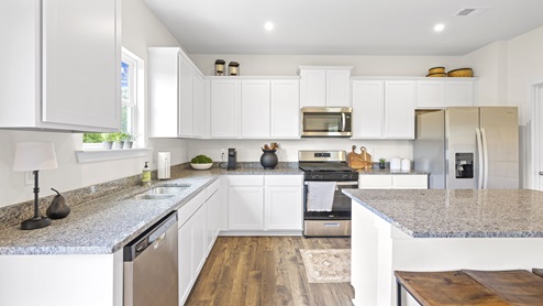 kitchen with large island